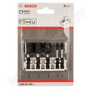 Набор торцевых головок и ударных бит bosch 5 шт 2608522350