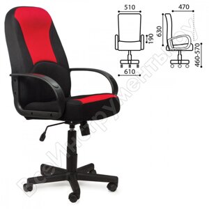 Офисное кресло, ткань черная/красная tw, brabix city ex-512 531408