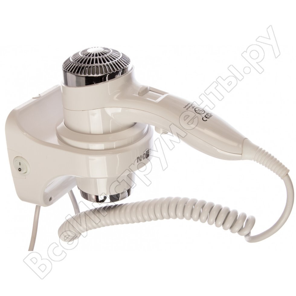 Настенный фен nofer белый 1800 - 2200 w 02011. W - розница