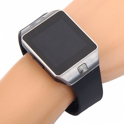 Умные часы DZ09 - Smart Watch DZ - 09 - серебро, черный ремешок - Россия