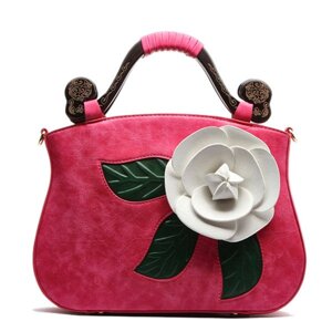 Винтаж Мода PU кожа Роза Декоративная сумочка Crossbody Сумка Для Женское