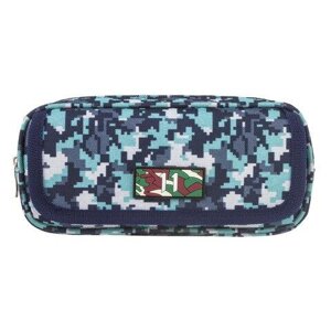Пенал BRAUBERG для мальчиков, 1 отделение, органайзер, мягкий, "Military", синий, 21х5х9 см, 228991