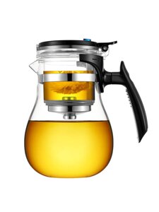 Vendor Чайник заварочный “Full Glass” с кнопкой и стеклянной колбой, 950 мл