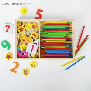 Набор для изучения счёта, счётные палочки: 100 шт. (25 шт. каждого цвета)
