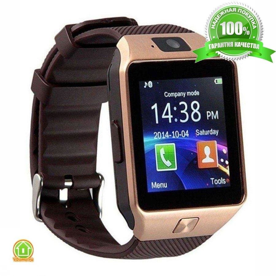Умные часы DZ09 - Smart Watch DZ - 09 - серебро, черный ремешок - розница