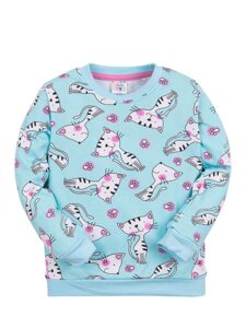 Кофта для девочек Turquoise cat бирюзовый, 1-4 года