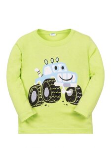 Кофта для мальчика Crazy wheels фисташковый, 1-4 года