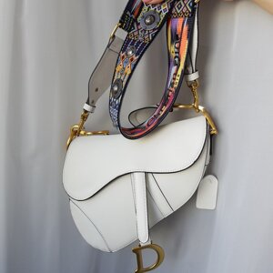 Сумка Dior Saddle White Гладкая Кожа