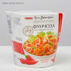 Фунчоза SAN BONSAI под тайским соусом, умеренно острая, 120 г