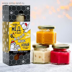 Крем-мёд «Ешь мёд»со вкусом малины, абрикоса, кедрового ореха, 120 г х 3 шт.