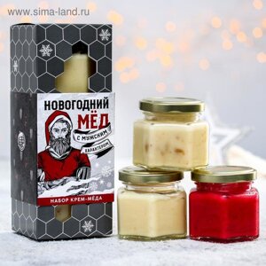 Крем-мёд «Новогодний мёд с мужским характером»со вкусом имбиря, клюквы, кедрового ореха, 120 г х 3 шт.
