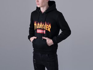 Размеры: 50, 52. худи thrasher для мужчин худи supreme x thrasher. артикул - 67092